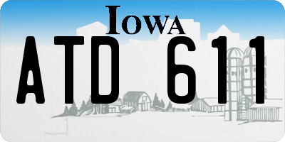 IA license plate ATD611