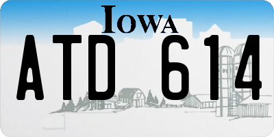 IA license plate ATD614