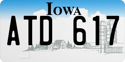 IA license plate ATD617