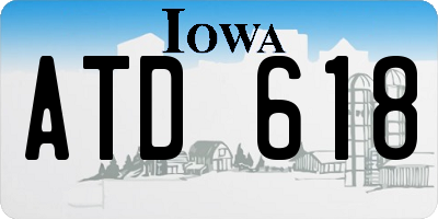 IA license plate ATD618