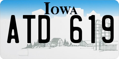 IA license plate ATD619