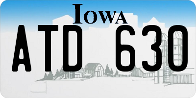 IA license plate ATD630