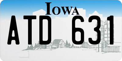 IA license plate ATD631
