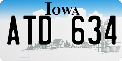 IA license plate ATD634