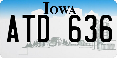 IA license plate ATD636