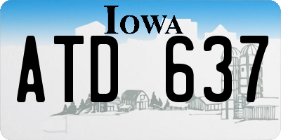 IA license plate ATD637