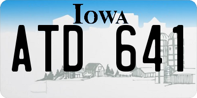 IA license plate ATD641