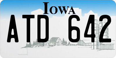 IA license plate ATD642