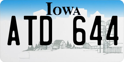 IA license plate ATD644