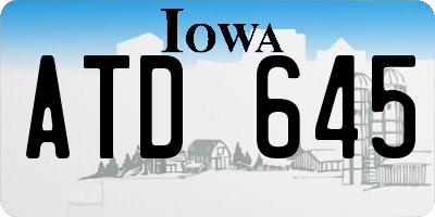 IA license plate ATD645