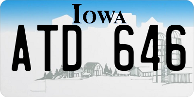IA license plate ATD646