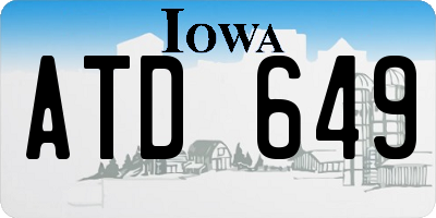 IA license plate ATD649