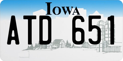 IA license plate ATD651