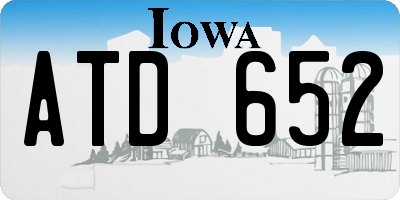 IA license plate ATD652