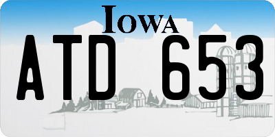 IA license plate ATD653