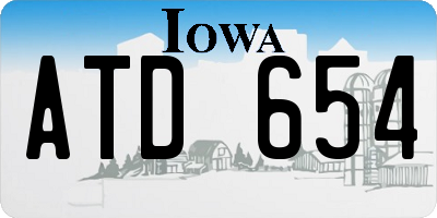 IA license plate ATD654