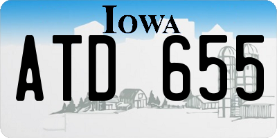 IA license plate ATD655