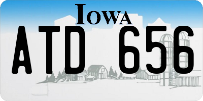 IA license plate ATD656