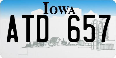 IA license plate ATD657