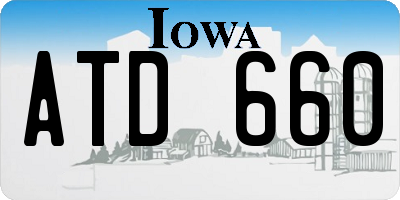 IA license plate ATD660