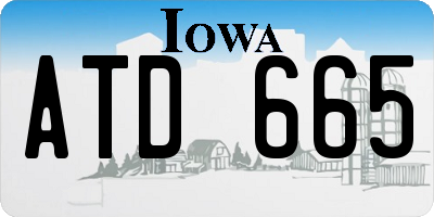IA license plate ATD665