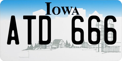 IA license plate ATD666