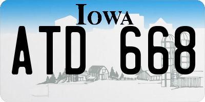 IA license plate ATD668