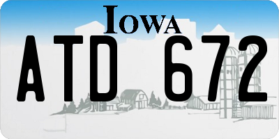 IA license plate ATD672