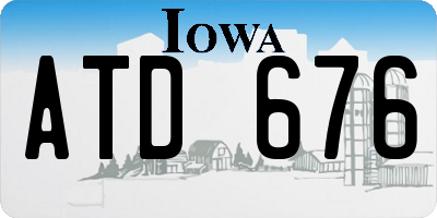 IA license plate ATD676
