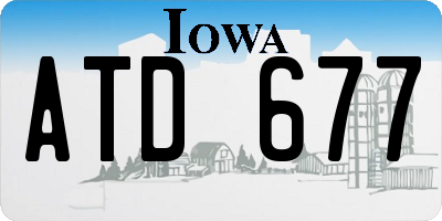 IA license plate ATD677
