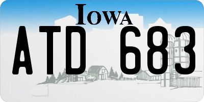 IA license plate ATD683