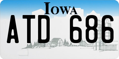 IA license plate ATD686