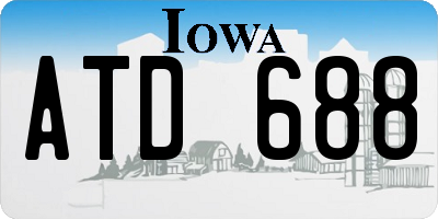 IA license plate ATD688
