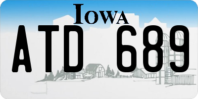 IA license plate ATD689