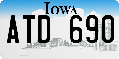IA license plate ATD690