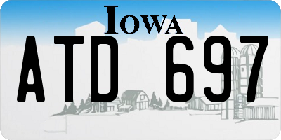 IA license plate ATD697