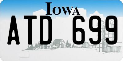 IA license plate ATD699