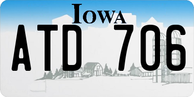 IA license plate ATD706