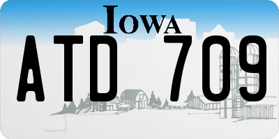 IA license plate ATD709