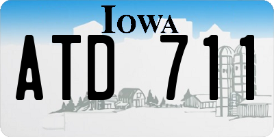 IA license plate ATD711