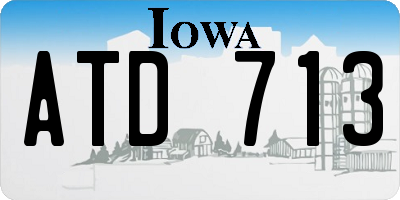 IA license plate ATD713