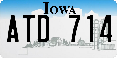 IA license plate ATD714