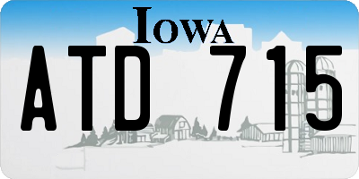 IA license plate ATD715