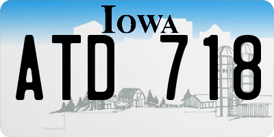 IA license plate ATD718