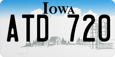 IA license plate ATD720