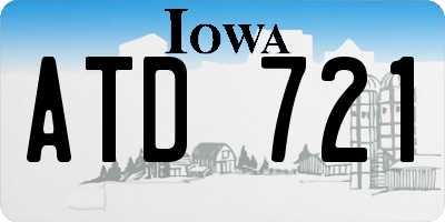 IA license plate ATD721
