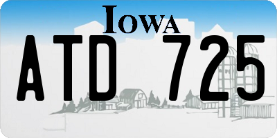 IA license plate ATD725
