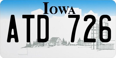 IA license plate ATD726