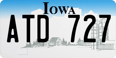 IA license plate ATD727