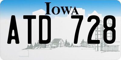 IA license plate ATD728